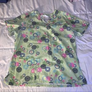 Floral scrub top
